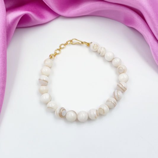 White Emerald Stone Bracelet Shree Radhe Pearls
