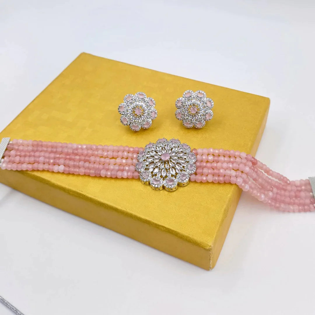 Zircon Choker Set Shree Radhe Pearls